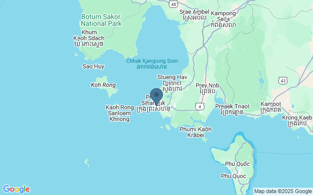 Kaart met locatie Havenstad Sihanoukville